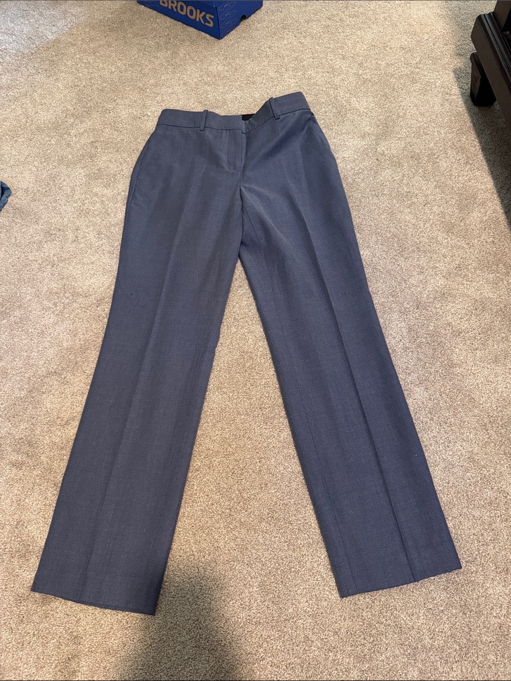 Ann Taylor Navy Straight-Leg Dress Pants